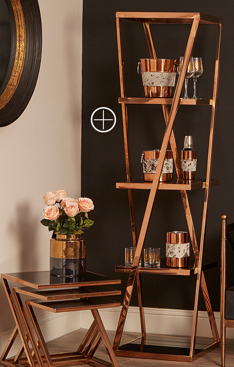 Love Your Home Grattan, Rose Gold Shelving